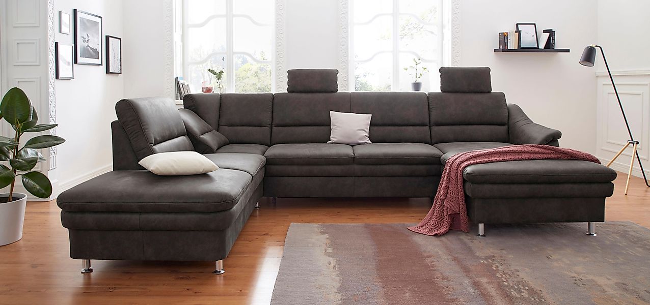 sit&more Wohnlandschaft "Cardoso U-Form", mit Federkern und Kopfstützen, mi günstig online kaufen
