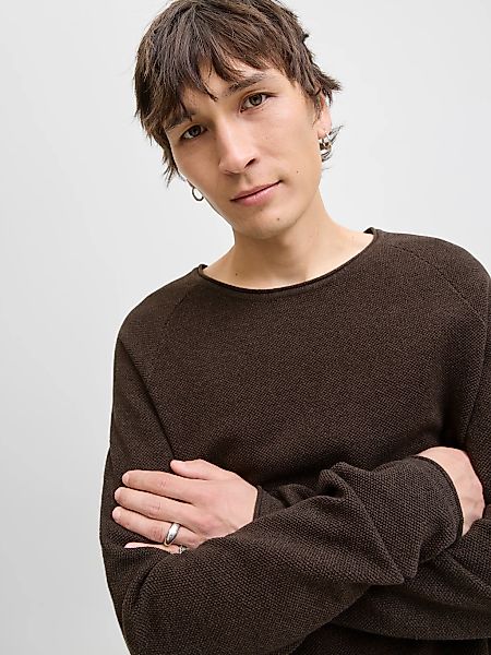 Jack & Jones Rundhalspullover "JJEHILL KNIT CREW NECK NOOS", mit Strukturst günstig online kaufen