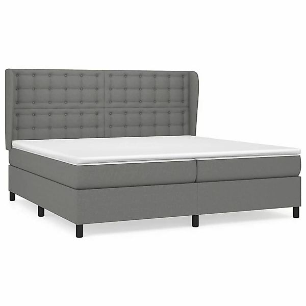 vidaXL Boxspringbett mit Matratze Dunkelgrau 200x200 cm Stoff1372544 günstig online kaufen