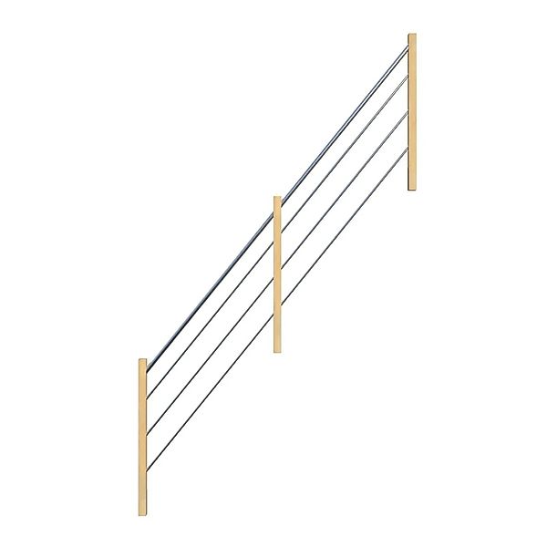 StarWood Holz-Edelstahl-Geländer Fichte Rechts günstig online kaufen