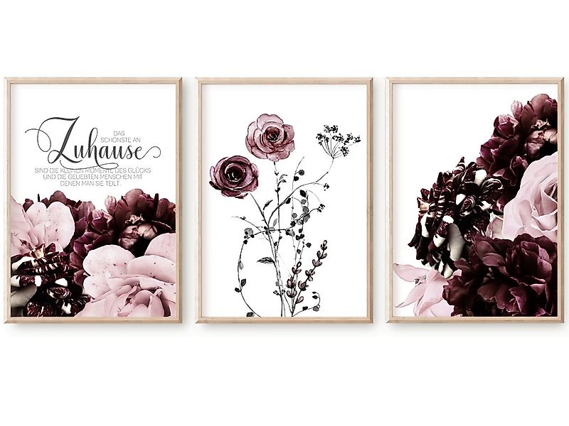 homestyle-accessoires Poster Bilderset Bilder Wandbilder DAS SCHÖNSTE AN ZU günstig online kaufen