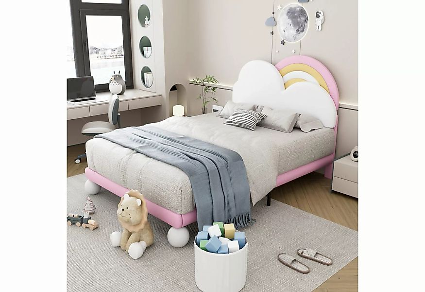 REDOM Polsterbett mit Lattenrost und Kopfteil (Kinderbett), 140 x 200 cm oh günstig online kaufen