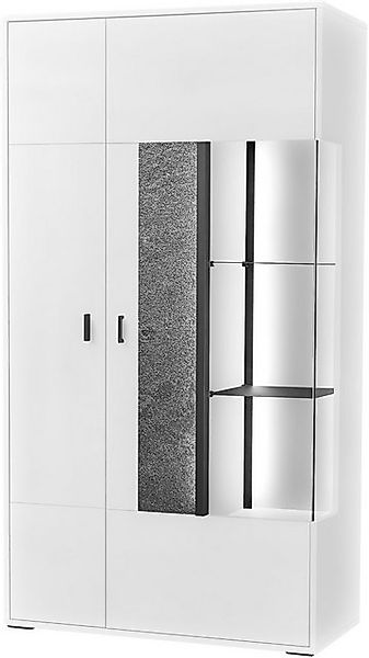 set one by Musterring Vitrine Deltona mit Sandsteinelement, inkl. Beleuchtu günstig online kaufen