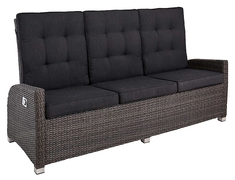 Outdoor Gartenbank BARCELONA, Aluminium, Grau, B günstig online kaufen