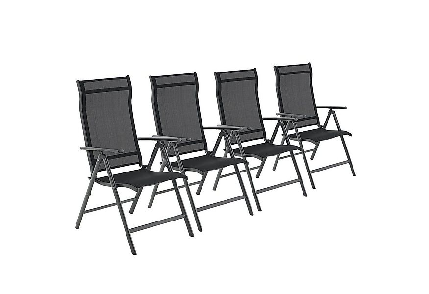 SONGMICS Gartenstuhl (4 St), 8-fach verstellbare Rückenlehne, Campingstuhl günstig online kaufen