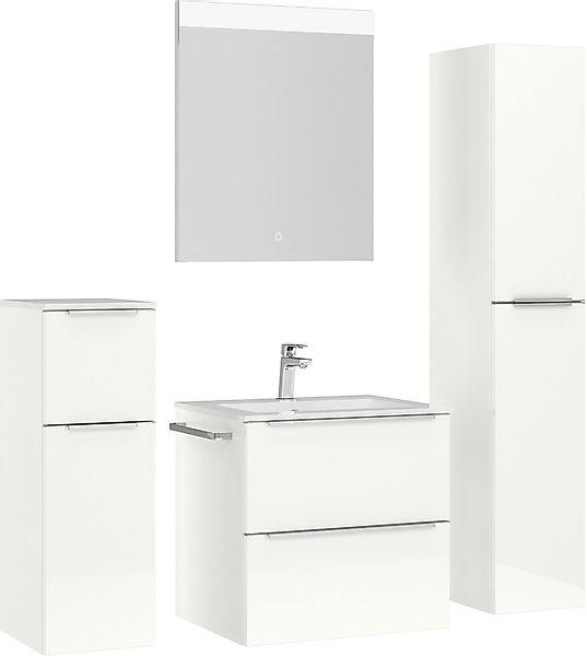 nobilia® Badmöbel-Set »Levere« vormontiert, mit Soft-Close, 4 Stk. tlg. Hoc günstig online kaufen