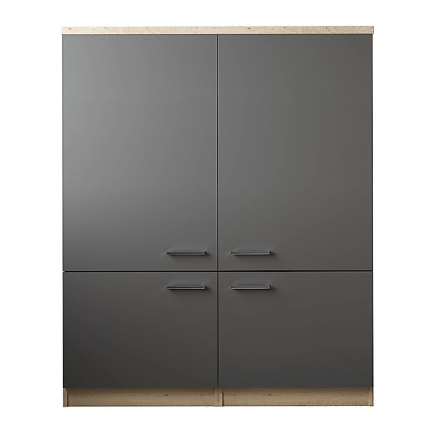 Respekta Küchenmöbel-Set 11 Merle 120 cm Grau günstig online kaufen