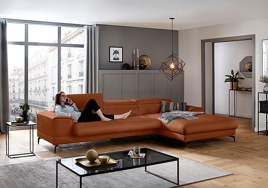 W.SCHILLIG Ecksofa "piedroo, Designsofa mit tollem Sitzkomfort, bequem, L-F günstig online kaufen