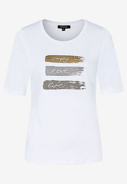 MORE&MORE Kurzarmshirt T-Shirt mit Foil-Print weiß Frühjahrs-Kollektion günstig online kaufen