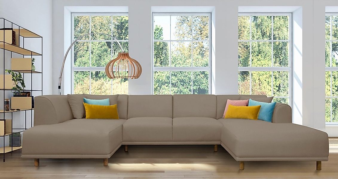 andas Wohnlandschaft »Maroon U-Form« in skandinavischem Design, mit losen K günstig online kaufen