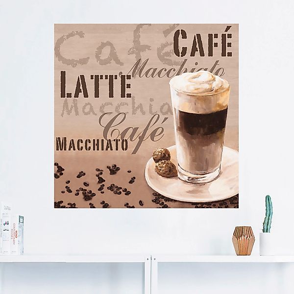 Artland Wandbild Kaffee - Latte Macchiato, günstig online kaufen
