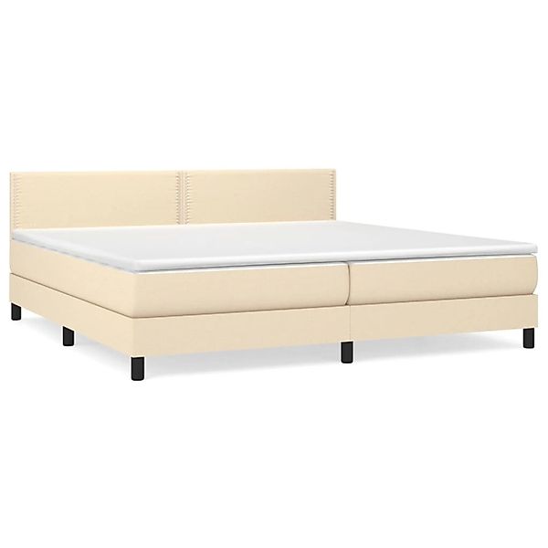 vidaXL Boxspringbett mit Matratze Creme 200x200 cm Stoff1373113 günstig online kaufen