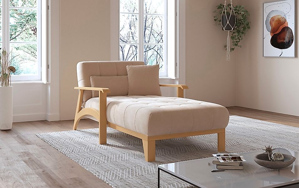 sit&more Recamiere »Billund« Armlehnen aus Buchenholz in natur, verschieden günstig online kaufen