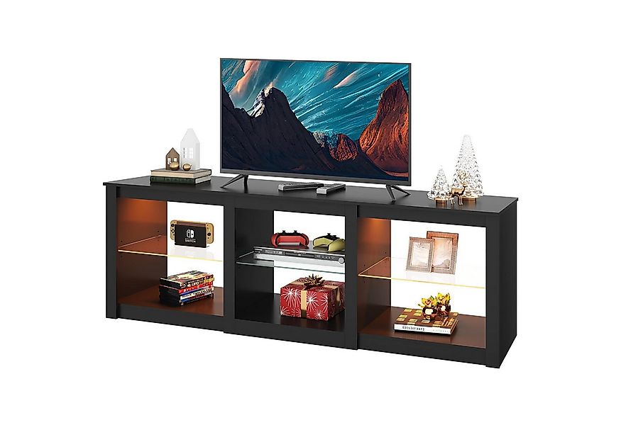 WLIVE Lowboard TV-Schrank 166cm mit RGB-LED (22 Modi), 3 offene Fächer & ve günstig online kaufen