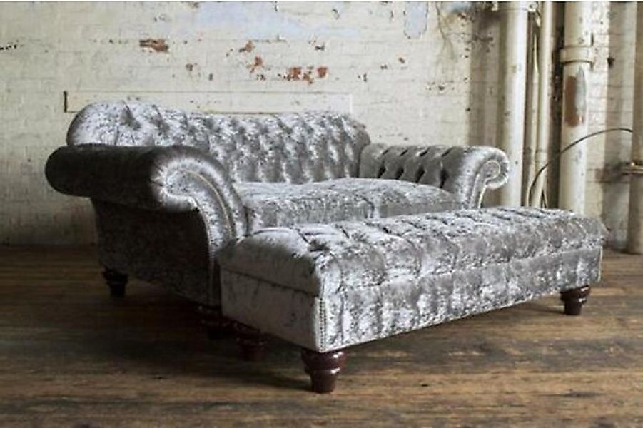 JVmoebel Chesterfield-Sofa 2 Sitzer + Hocker Sofagarnitur Sofa Couch Polste günstig online kaufen