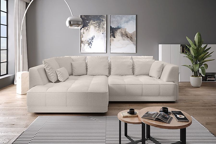 WERK2 Ecksofa "Tiga, Komfortsofa mit elekt. Auszugsfunktion, bequem, L-Form günstig online kaufen