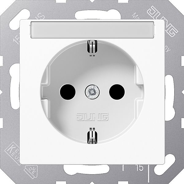 Jung SCHUKO-Steckdose 16A 250V Schriftfeld bruchsi. A 1520 BFNA WW günstig online kaufen