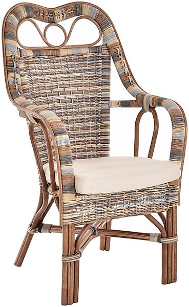 Krines Home Armlehnstuhl Rattansessel Wintergarten Sessel günstig online kaufen