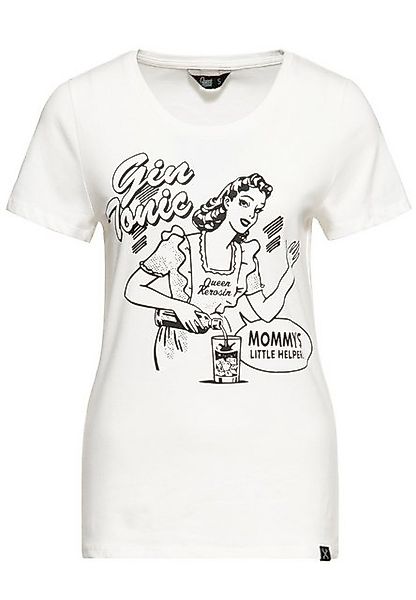 QueenKerosin Print-Shirt Gin Tonic (1-tlg) mit vintage Front Print im Pin-u günstig online kaufen