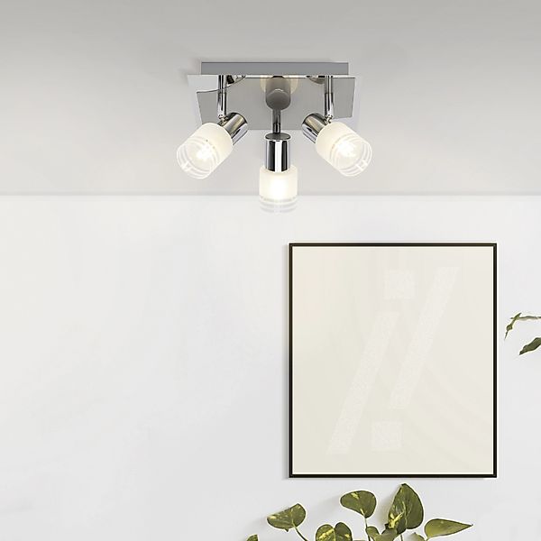 Brilliant LED-Spotrondell Lea 3-flammig Chrom und Weiß günstig online kaufen