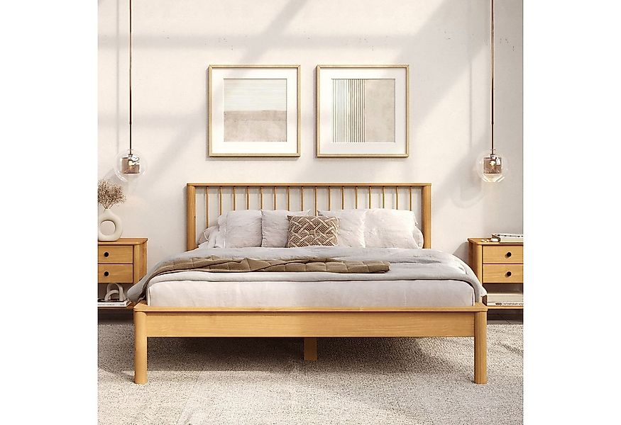 IDIMEX Massivholzbett APOANA, Doppelbett mit Lattenrost aus Massivholz eich günstig online kaufen