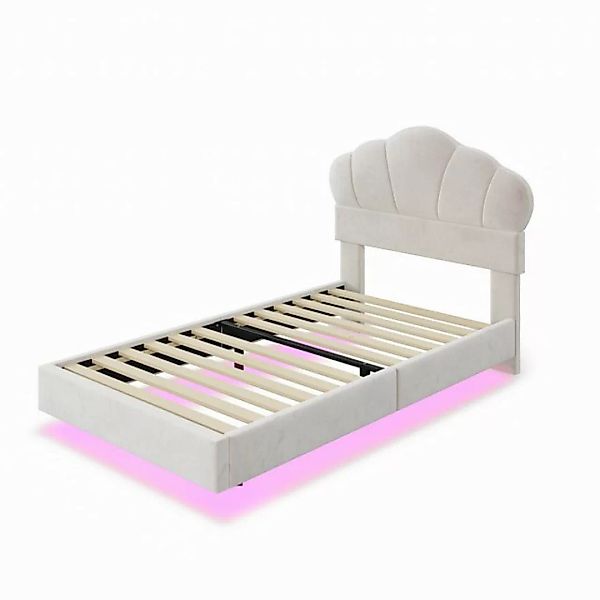 BlingBin Jugendbett Polsterbett mit LED-Lichtleiste, Kinderbett (1er Set, 1 günstig online kaufen