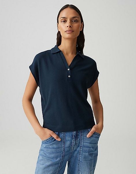 OPUS Shirttop Weiches Poloshirt aus ECOVERO™ Viskosemix weicher Griff und l günstig online kaufen