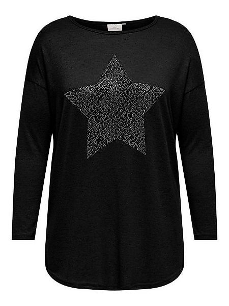 ONLY CARMAKOMA Langarmshirt "CARALBA LS LONG TOP JRS", mit Glitzernieten günstig online kaufen