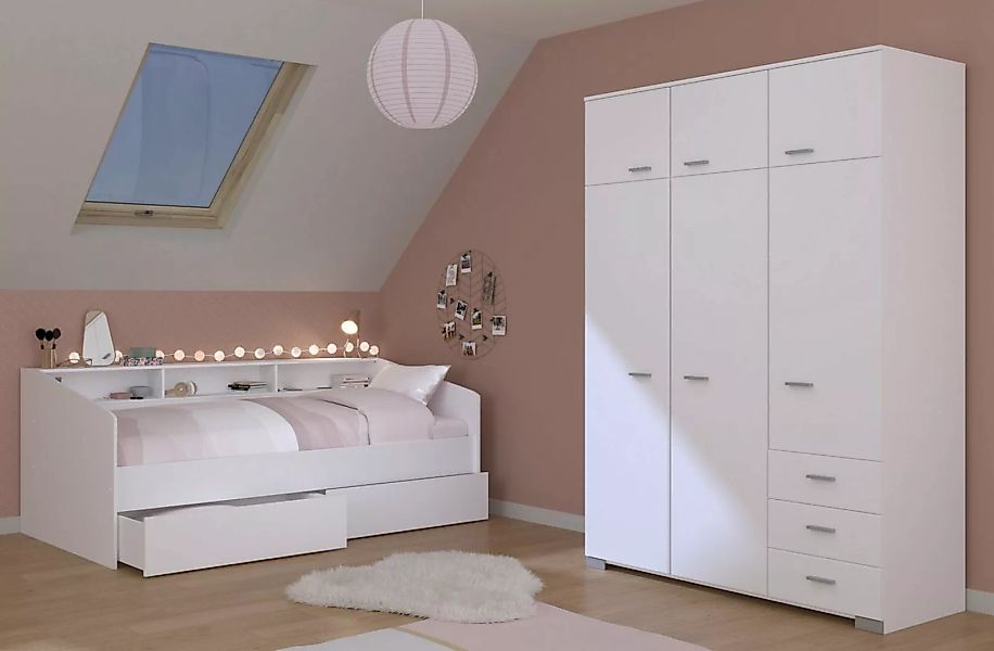Parisot Stauraumbett Parisot Sleep 43-Kinderzimmer Stauraumbett Weiß 90x200 günstig online kaufen