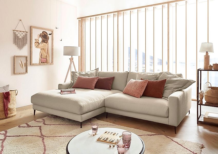 INOSIGN Ecksofa »Downtown, B/T/H: 272/190/84 cm L-Form« weicher Sitzkomfort günstig online kaufen