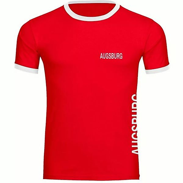 multifanshop T-Shirt Kontrast Augsburg - Brust & Seite - Männer günstig online kaufen