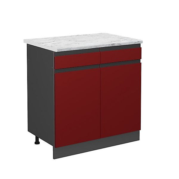 Vicco Schubladenschrank R-Line Schubladenschrank für die Küche Rot 80 cm AP günstig online kaufen