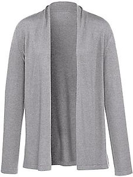 Strickjacke Modell Caro Peter Hahn Seide/Kaschmir grau günstig online kaufen