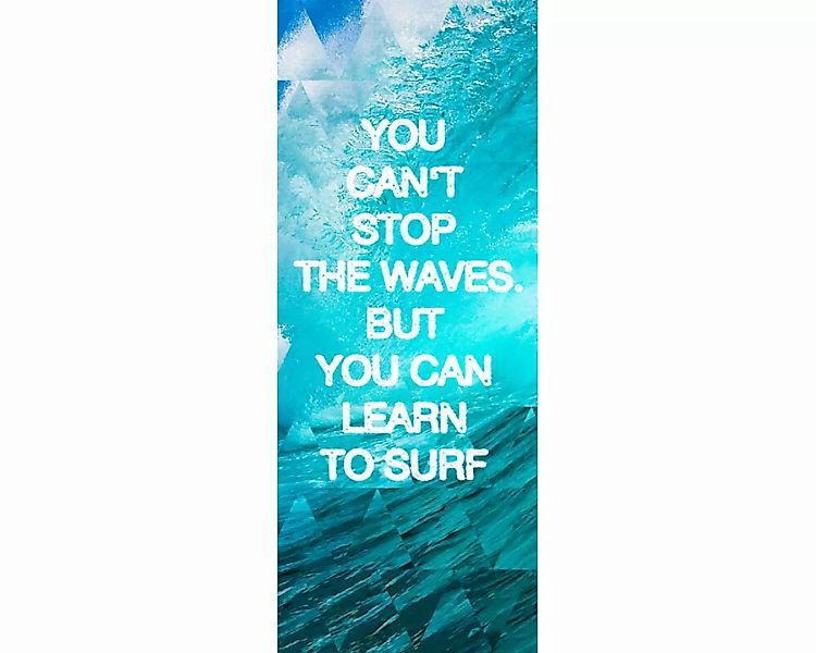 Dekopanel "Learn to surf" 1,00x2,50 m / selbstklebende Folie günstig online kaufen