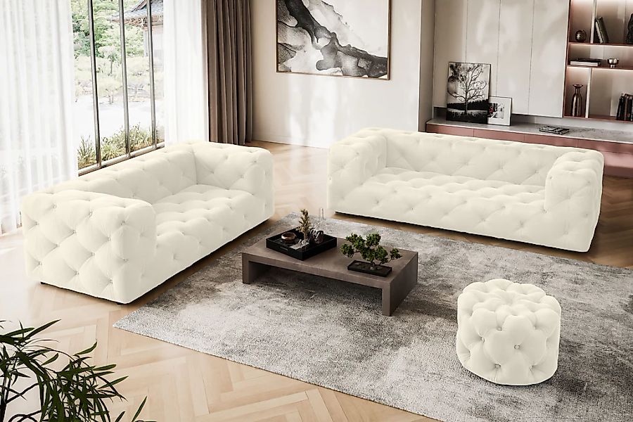 Home affaire 2-Sitzer "FOLLINA" 2-Sitzer Sofa mit klassischer Chesterfield- günstig online kaufen