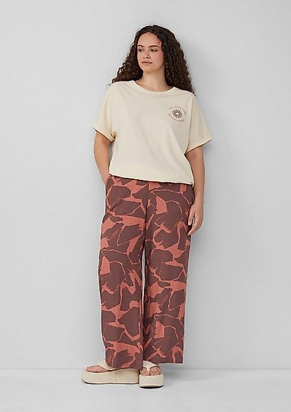 QS Chinos Hose Hose aus Viskose mit All-over-Print günstig online kaufen