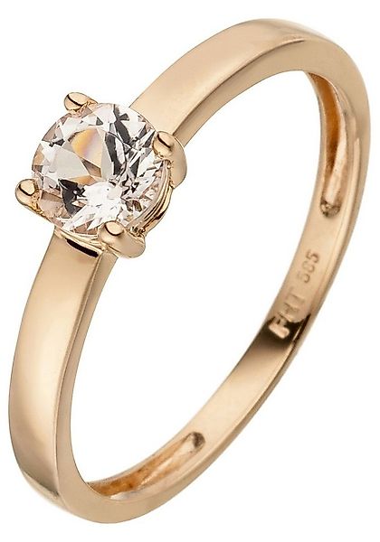 JOBO Goldring, 585 Roségold mit 1 Morganit günstig online kaufen