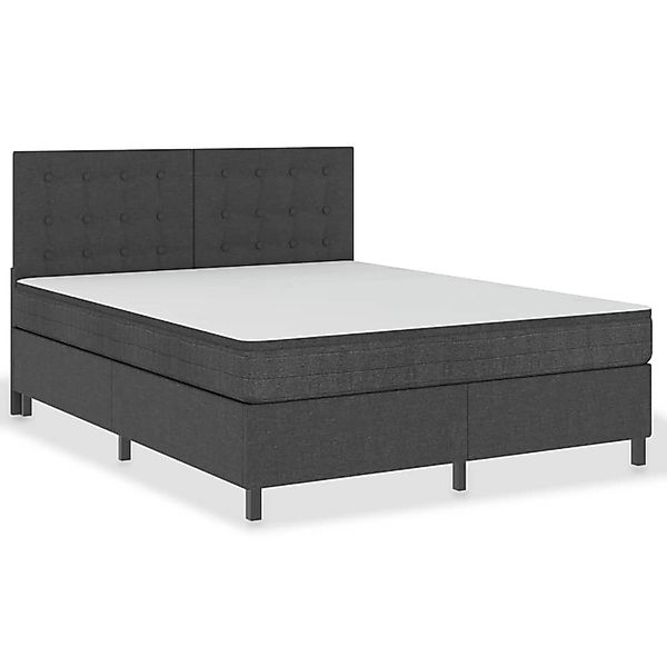 vidaXL Boxspringbett Dunkelgrau Stoff 160x200 cm627462 günstig online kaufen