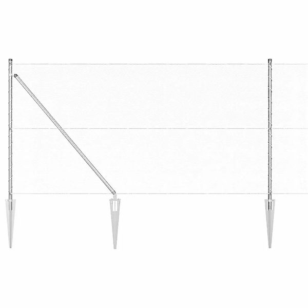 vidaXL Zaunpfosten Silber 50 x 1,4 m 13 mm Maschenweite Stahl 3353420 günstig online kaufen
