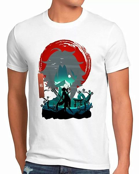 style3 Print-Shirt Herren T-Shirt Xiao genshin impact teyvat fantasy günstig online kaufen