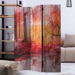 Herbstmotiv Paravent in Bunt Leinwand Füllung günstig online kaufen