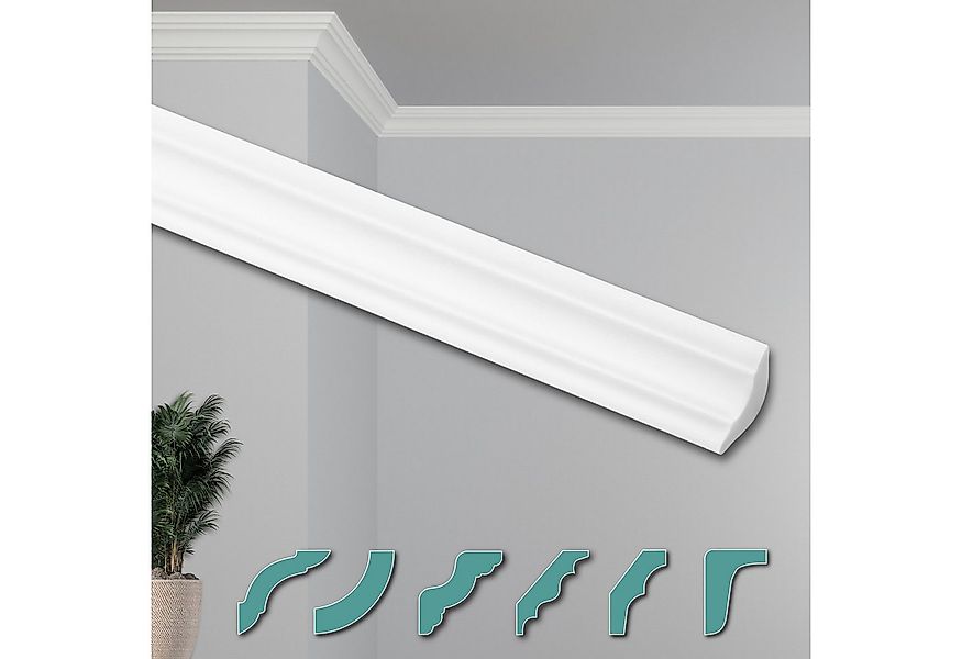 Hexim Deckenleiste ZG3, 2 Meter / 1 Leiste, Deckenleisten modern XPS Styrop günstig online kaufen