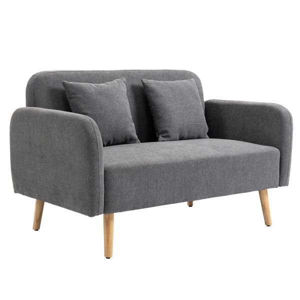 HOMCOM 2-Sitzer Doppelsofa mit Kissen und günstig online kaufen