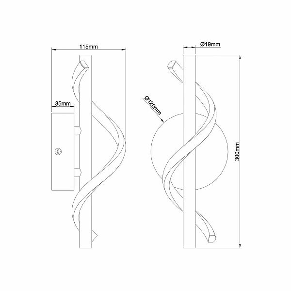 LED-Wandlampe Eunice, Breite 12 cm, schwarz, Metall günstig online kaufen