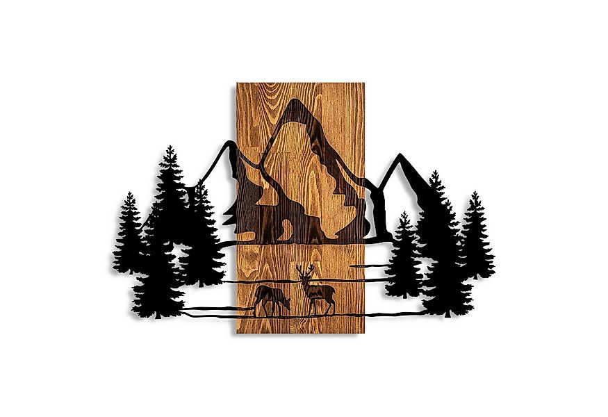 Wallity Wanddekoobjekt 100% WOODEN (Thickness: 3 cm) / METAL (Thickness: 1, günstig online kaufen