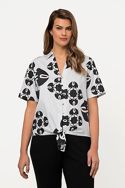 Ulla Popken Hemdbluse Bluse grafischer Druck günstig online kaufen