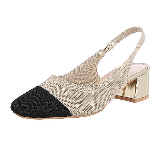 Ital-Design Bequemer Slingback-Pump für stilbewusste Frauen Schnürpumps (89 günstig online kaufen