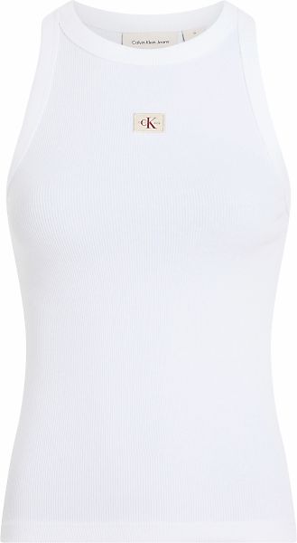 Calvin Klein Jeans Plus Tanktop "PLUS WOVEN LABEL RIB TANK TOP", in großen günstig online kaufen