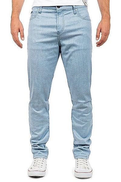 Cipo & Baxx Stoffhose Elegante Hose BA-CD841 Blau W32/L34 im Gestreiften De günstig online kaufen