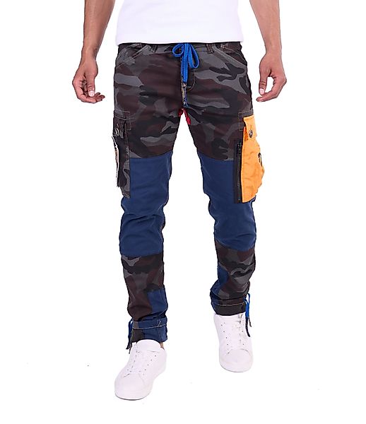 KINGZ Slim-fit-Jeans Herren Designer Camouflage Cargohose günstig online kaufen